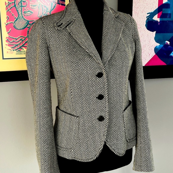 Vintage J. Crew fitted herringbone blazer Alabama Crimson Tide vibe - Picture 1 of 13